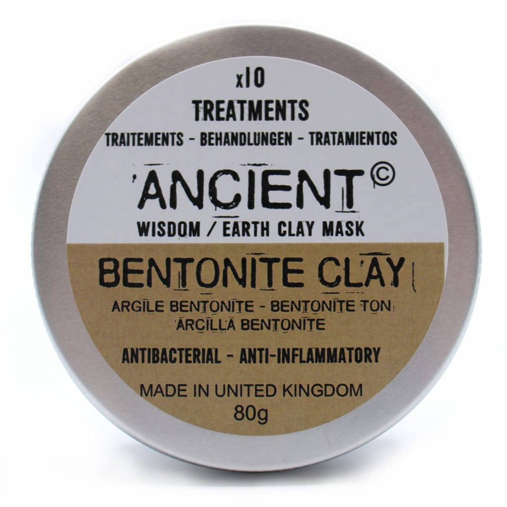 Picture of a tin of bentonite cosmetic Clay