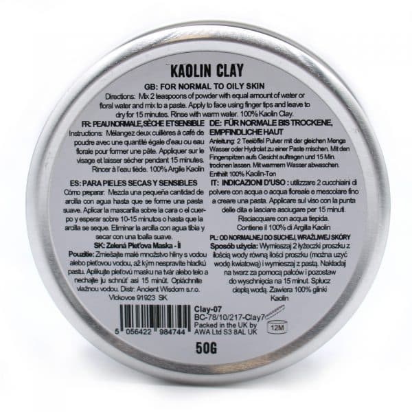 Kaolin Clay Label 50g